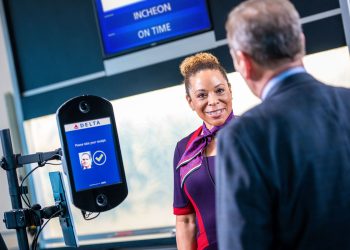 Facial recognition technology at a US airport