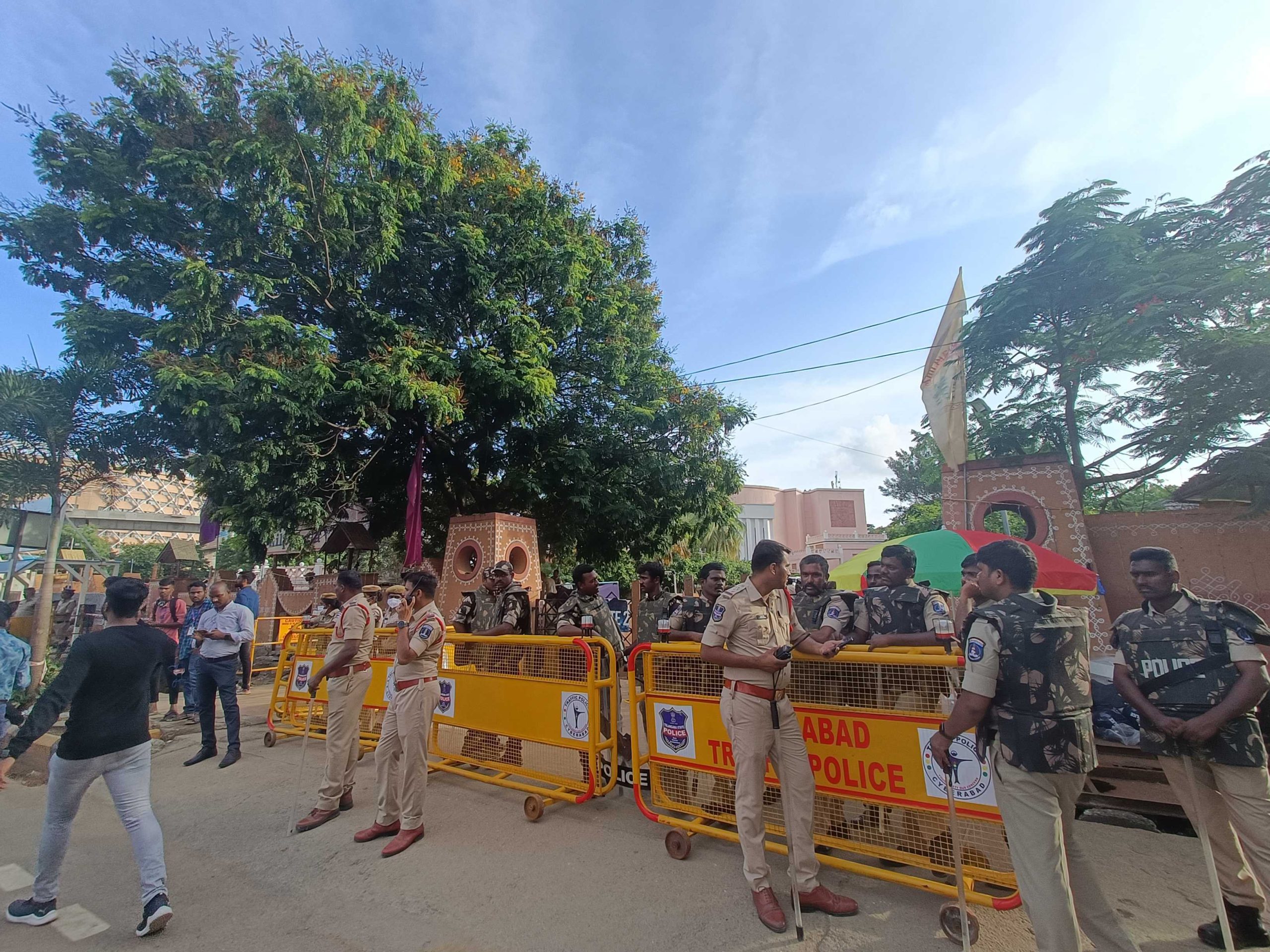 The Cyberabad Special Operations Teams, Telangana State Special Police, Madhapur zone police along with Armed Reserve platoons have been deployed at the venue for security. (Sumit Jha)