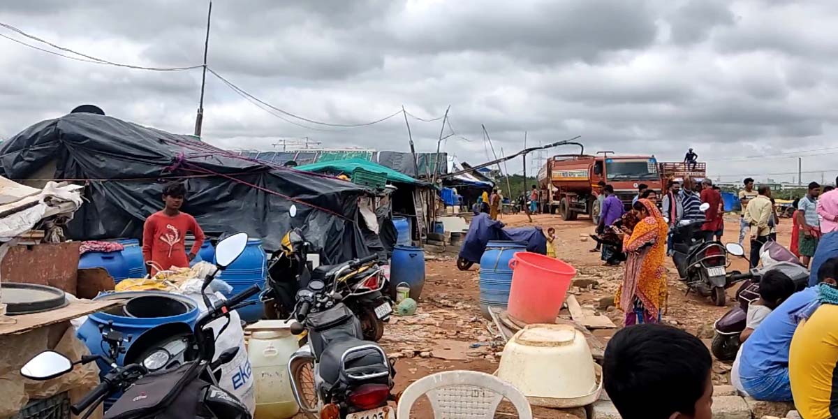 Thubrahalli slum dwellers in Bengaluru, Karnataka. (South First)
