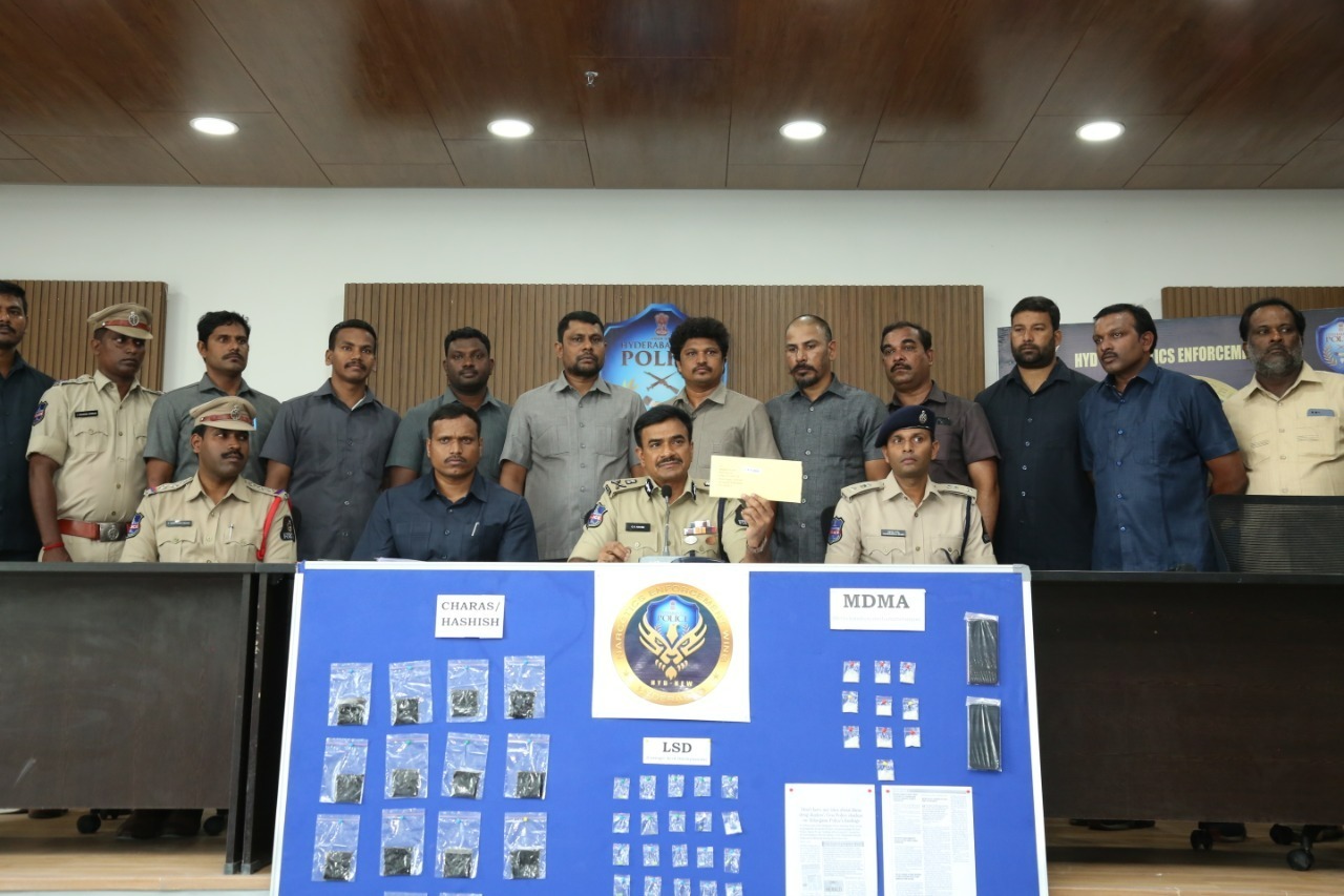Hyderabad Police arrested eight people for allegedly running a drug trafficking racket on the dark web.