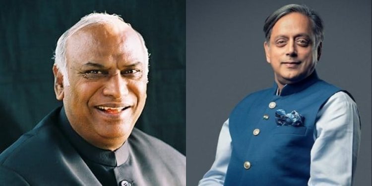 Shashi Tharoor and Mallikarun Kharge file nomination for AICC President election. (South First)