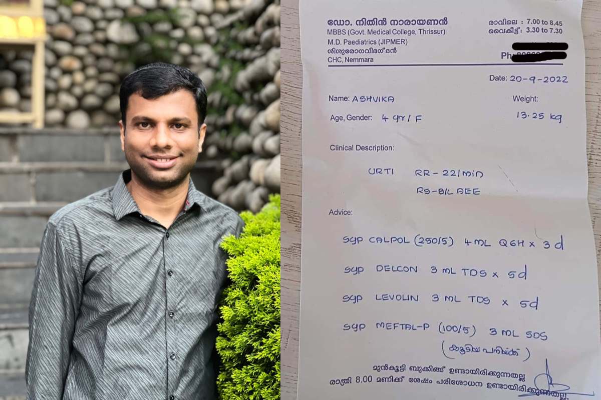 Kerala doctor and his good handwriting