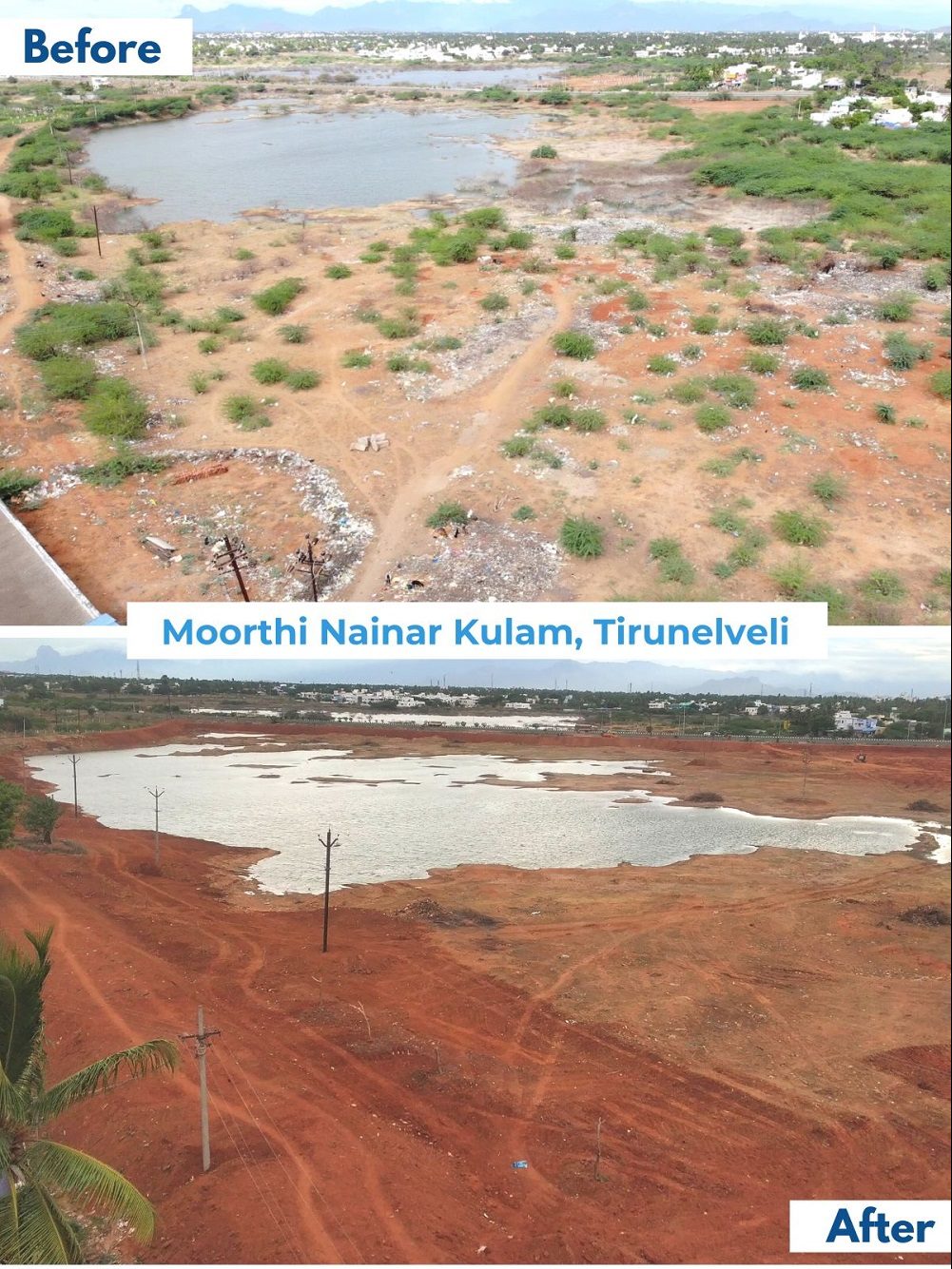 Thamirbarani-Tirunelveli Nainar kulam before after