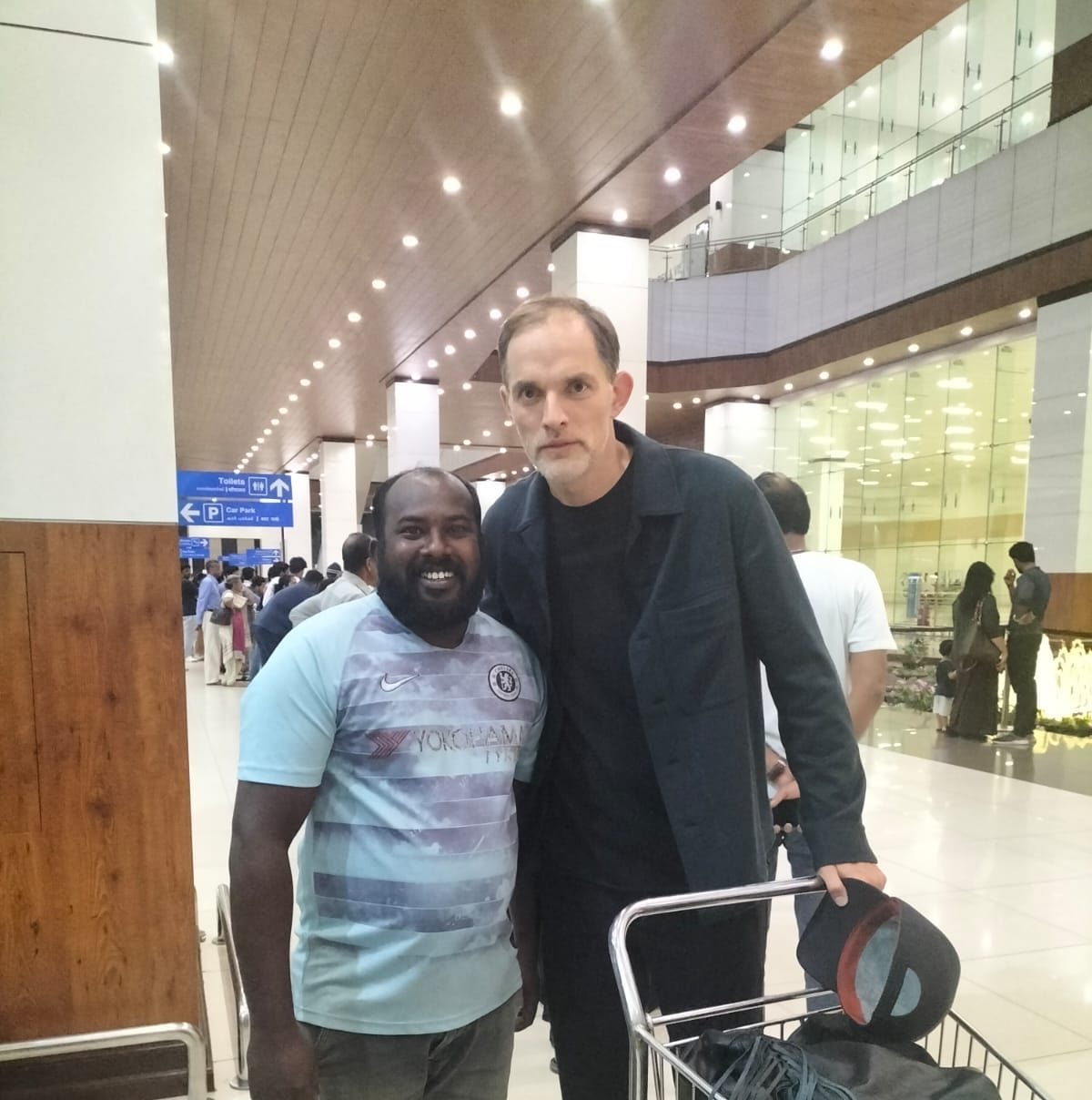 Former Chelsea Manager Thomas Tuchel spotted at Cochin International Airport Limitted (CIAL), Kochi. (Supplied)