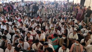 Contractual employees protest in Karnataka