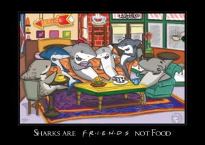 A shark cartoon by Anju Sabu replicates the iconic show 'Friends' 