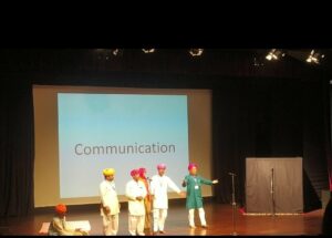 The communication team from Barefoot College, Tilonia, used music and puppetry to tell the story of the institution