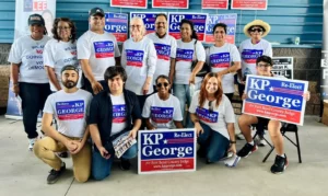 KP George defeated his Republican challenger in a conservative suburb by nearly 8,000 votes