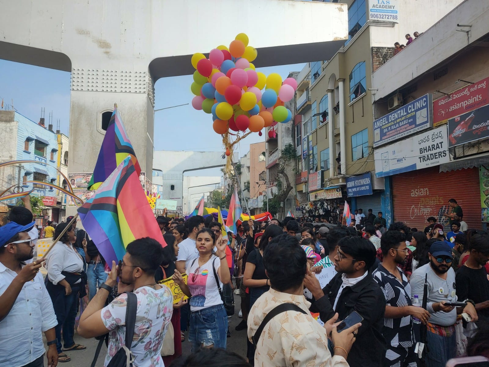 A scene from the pride walk in Hyderabad on Sunday 13 November (Ajay Tomar/South First).