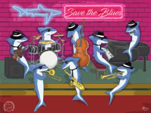 Save the Blues, a shark cartoon by Anju Sabu