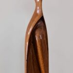 A wooden sculpture made by Srinivasa Rao Somanchi.