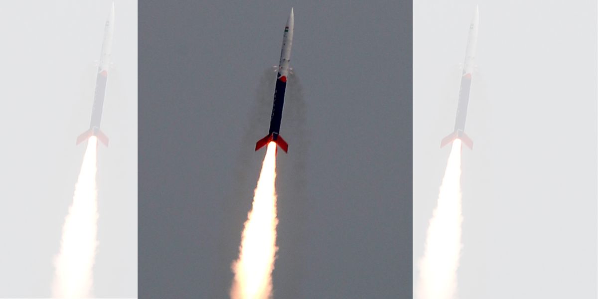 The ascend of Vikram S rocket. (isro/Twitter)