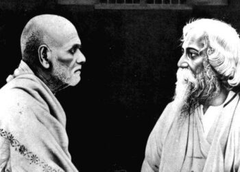 Rabindranath Tagore in conversation with Sree Narayana Guru in Sivagiri, hundred years ago, on 15 November 1922