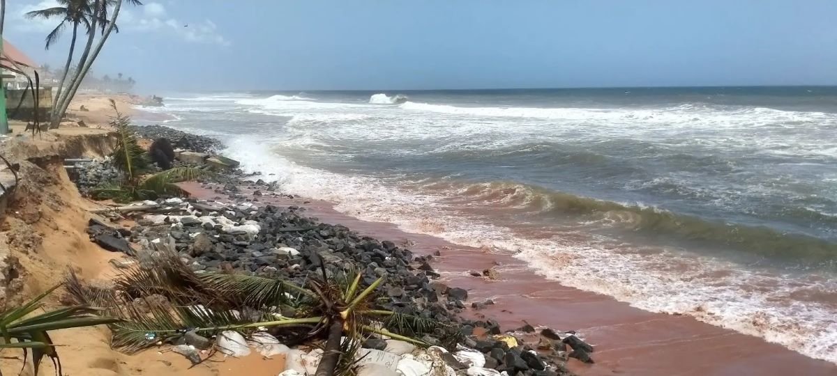 Coastal erosion near Anjengo has become worse since a fishing harbour was built at the Muthalapozhi estuary in Thiruvananthapuram district