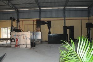 The incinerator at the small animals crematorium in Hyderabad. 