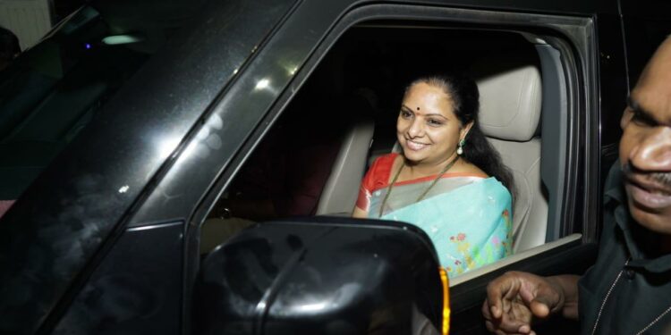 Kavitha after the CBI questioning