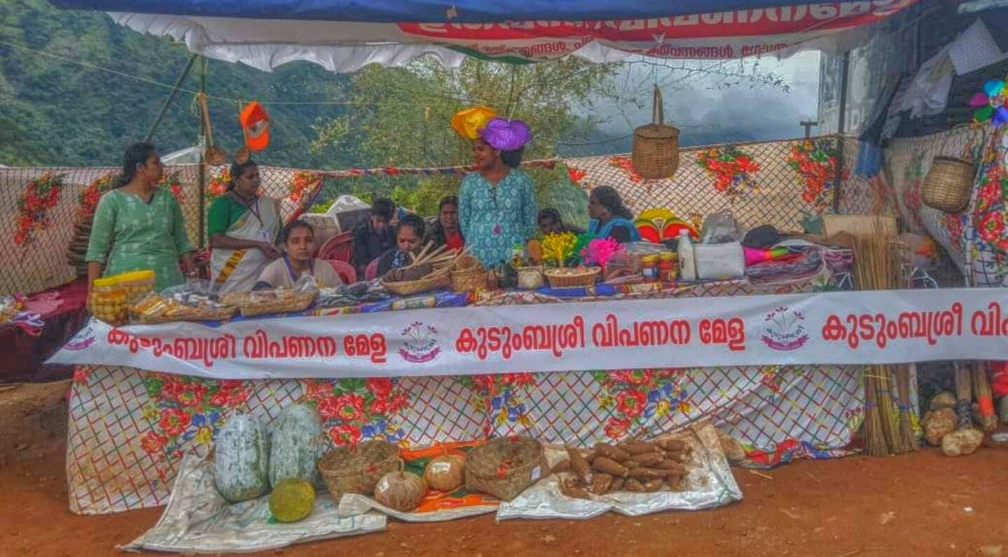 Kudumbashree stall selling items
