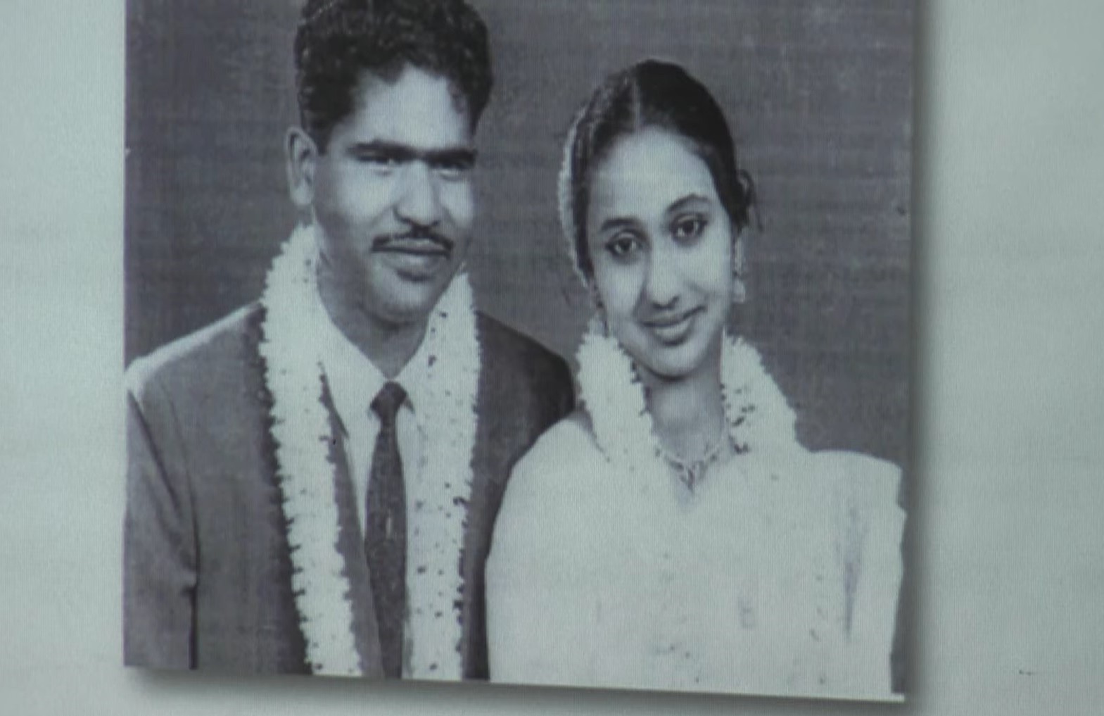 Manohar Devadoss with his Mahima during their wedding