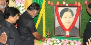 OPS offering tribute to Jayalalitha on her death anniversary. (OfficeOfOPS/Twitter)