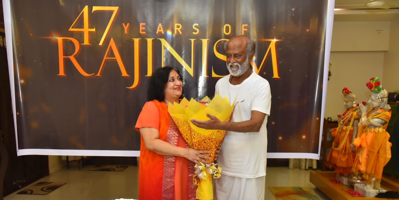 Rajinikanth with his wife. (Supplied)