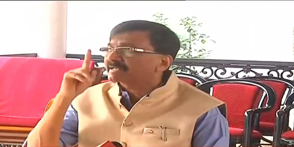 Sanjay Raut speaking to media on Karnataka Maharashtra border dispute. (Screengrab)