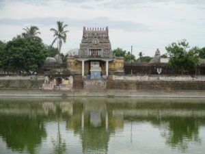 The Thirukkannamangai temple where Thirumangai Azhwar sang to Lord Krishna. Nampillai is considered