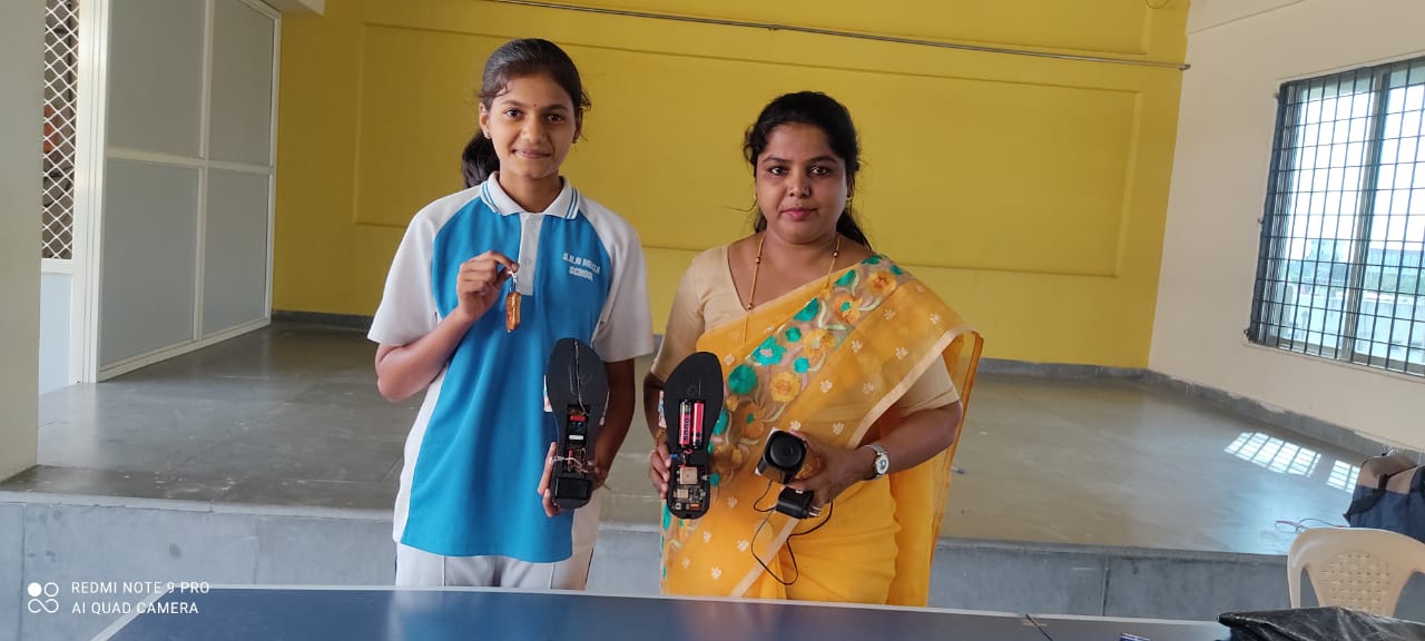 Vijaylaxmi Ravi Biradar and her teacher Sumayya Khan at their SRN Mehta School in Kalaburagi