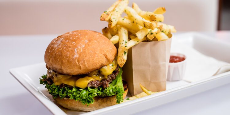 Hamburger and fries unhealthy