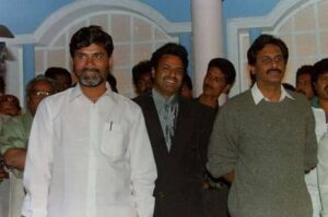 Daggubati Venkateswara Rao with N Chandrababu Naidu in the early days of the TDP.