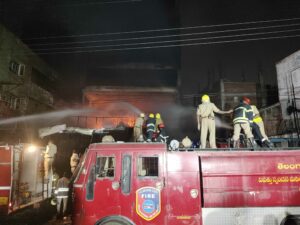 Secunderabad fire: Firefighters trying to completely douse the flames around 7:20 pm in Ramgopalpet .