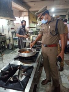 Nagarasabha Health Squad inspection at a Thiruvananthapuram eatery following recent food poisoning cases