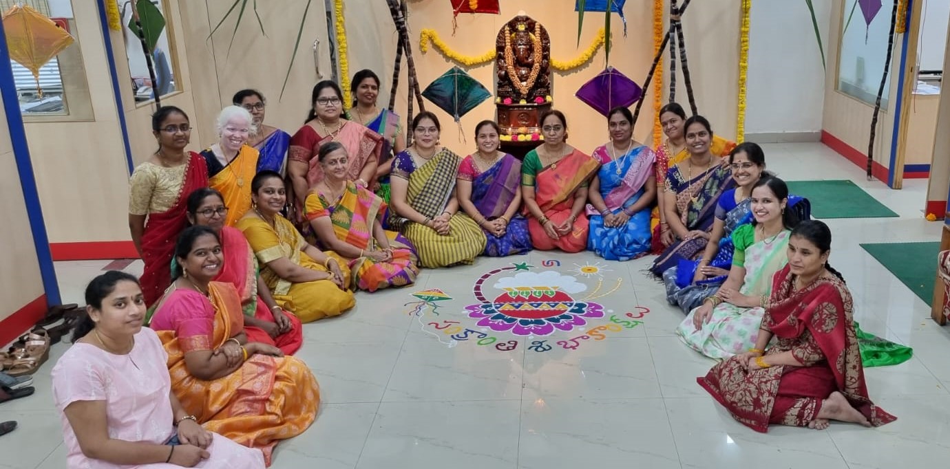 Sankranti celebration at a public-sector bank in Andhra Pradesh. (Supplied)