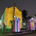 St Ann roman catholic church in Yanam decorated during Christmas and new year.