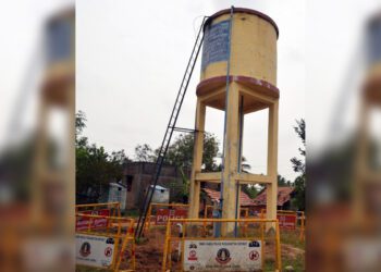 The water tank at Vengaivasal that will be demolished. (Supplied)