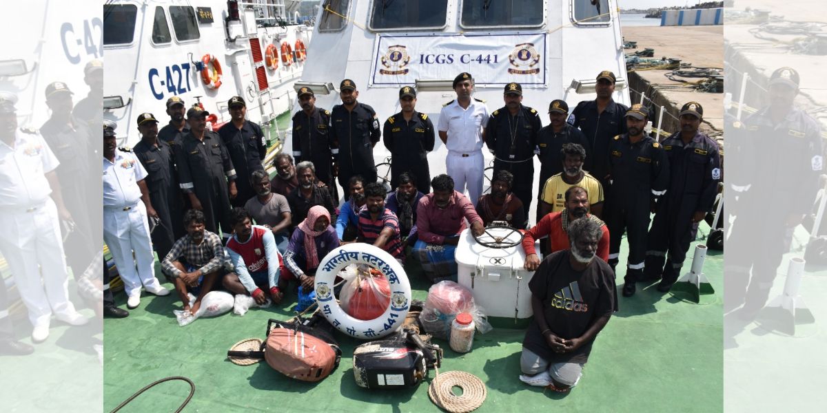 Indian fishermen saved by British vessel