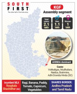 KGF Assembly constituency map Karnataka Assembly election 2023