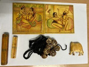 Seized erotic ivory artefacts by FMS Bengaluru