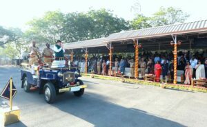 Amit Shah arriving at the passing out parade. (Supplied)