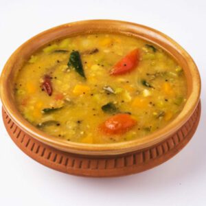 Sambar is a lentil-based dish, cooked with pigeon pea, tamarind, spices and an assortment of vegetables. (Creative Commons)