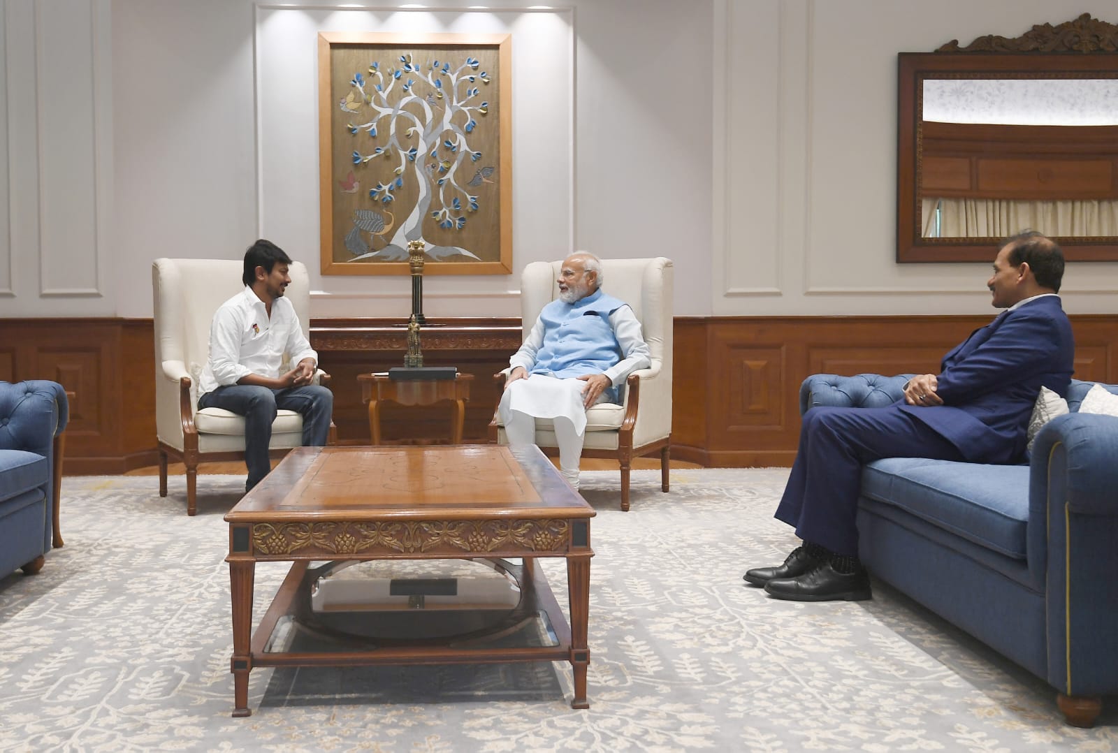 Udhayanidhi Stalin meets Prime Minister Modi in Delhi. (Twitter)