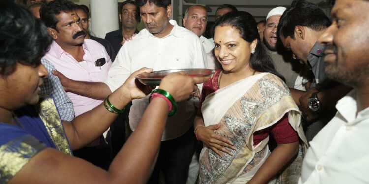 BRS MLC Kavitha questioned by ED Enforcement Directorate