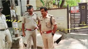 DCP Bhimashankar Guled along with the investigating officer at the murder spot on Wednesday. (Supplied)