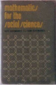 Book cover titled 'Mathematics for the social sciences' authored by Profs Gift and Rani Siromoney
