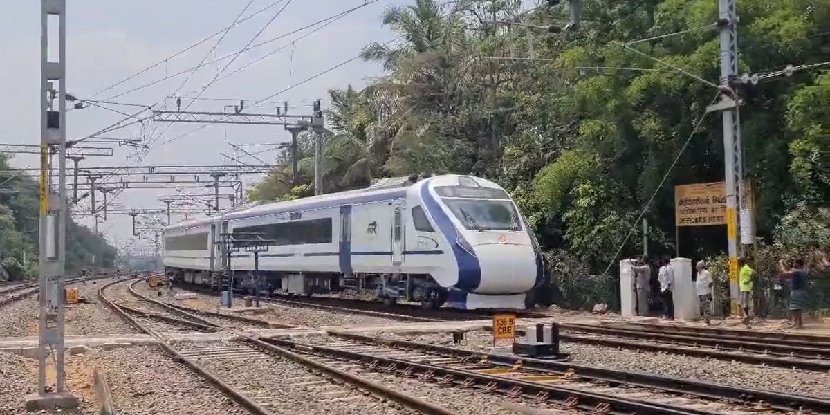 Trial run of Vande Bharat Express from Chennai to Coimbatore conducted. (Screengrab)
