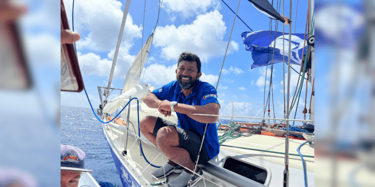 Abhilash Tomy onboard Bayanat. (Golden Globe Race)