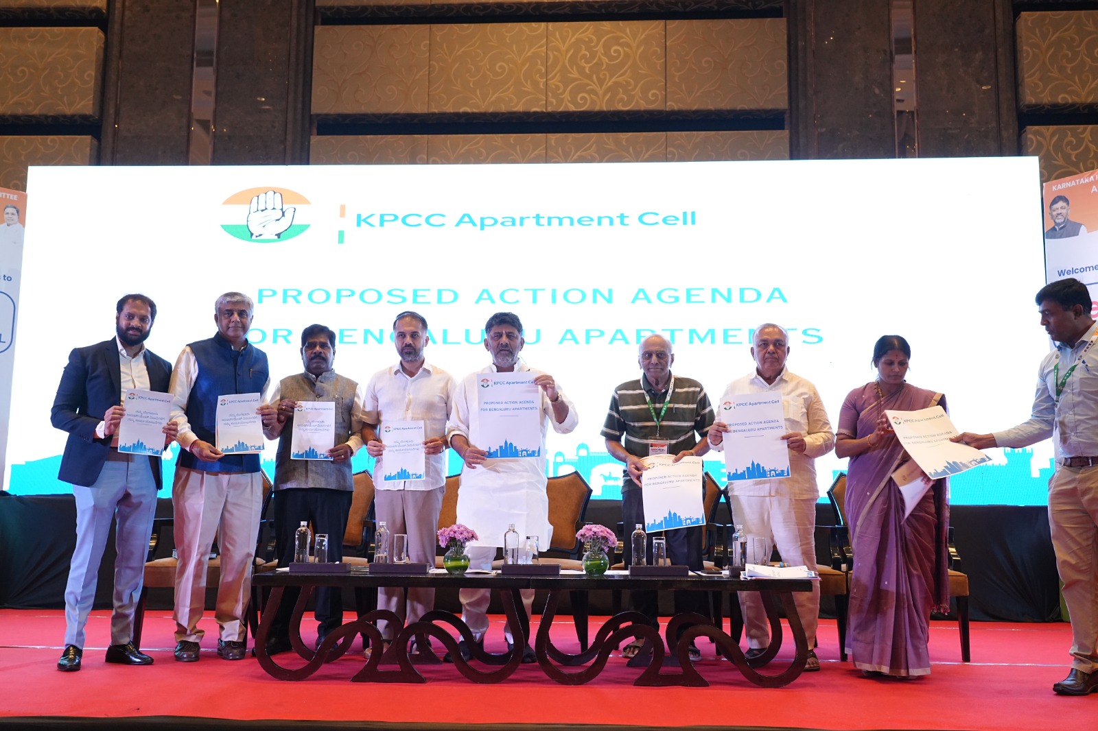 KPCC proposing the Apartment Cell's action agenda, also a part of their election manifesto