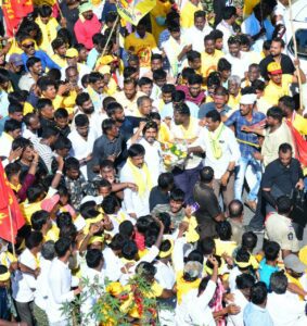 Youngsters are participating in the Yuva Galam Padayatra in large numbers. (Supplied)