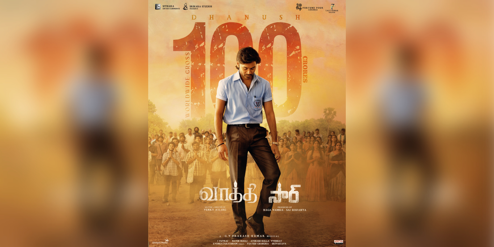 Dhanush's 'Vaathi' enters ₹100-Crore club - The South First