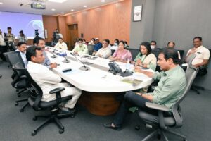 Minister KTR and officials during meeting of 2022 City Biodiversity Index