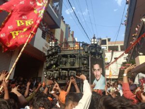 Nathuram Godse photo waved at Raja Singh's Ram Navami rally